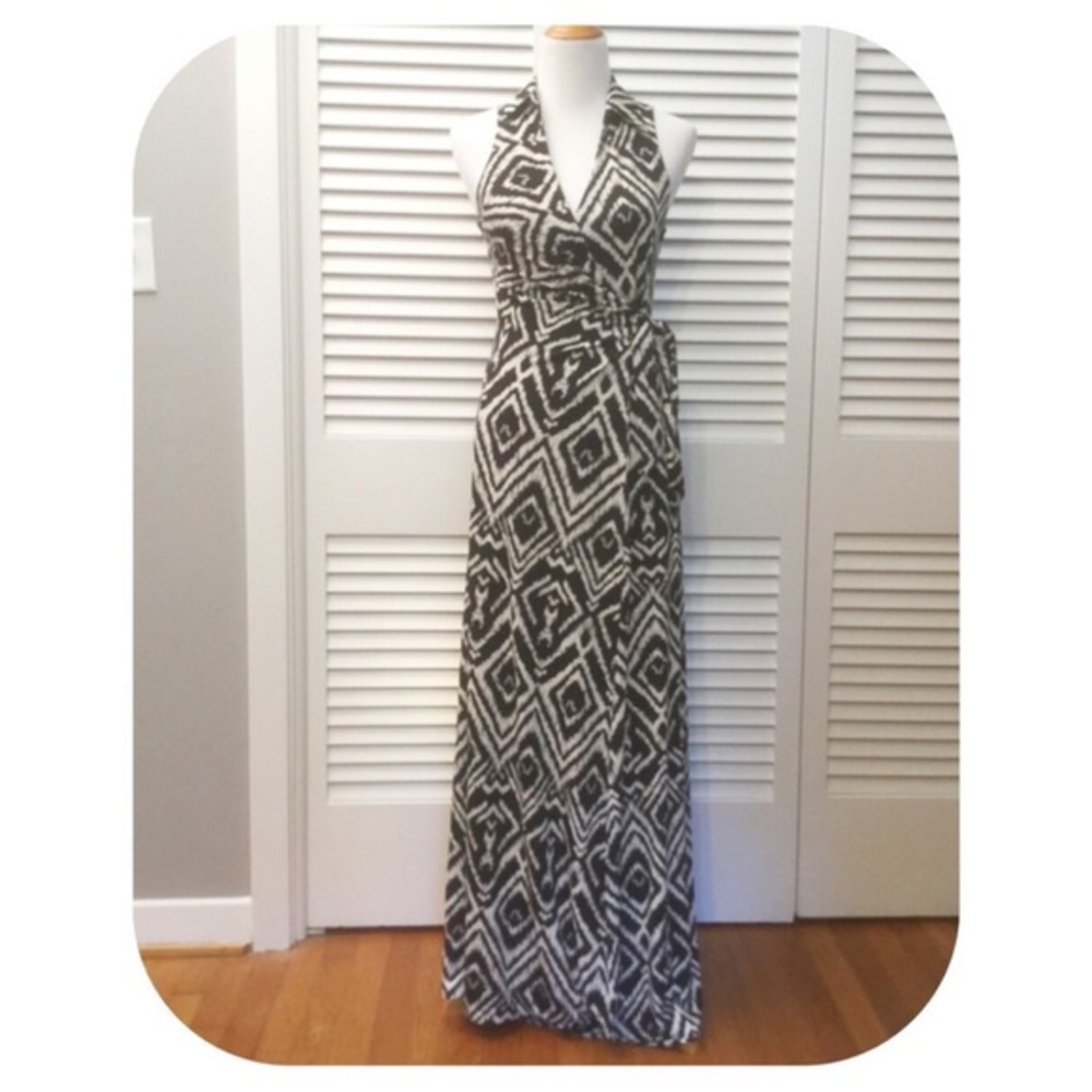 T-BAGS Misa LOS ANGELES‎ Medium Faux Wrap Maxi Dress Revolve Ikat